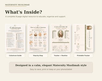 Colostrum Collecting Pack | Antenatal Hand Expression Guide, Harvesting Log & Labels (Digital PDF)