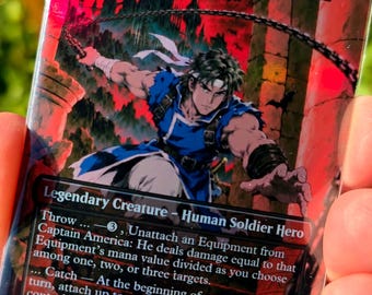 Richter Belmont / Capitan America MTG Commander - Carta proxy *Foil* v2