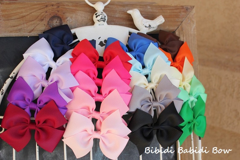 Girl Hair Bow 3.5 Hair Bow Hair Clip Toddler Hair Bow Baby Girl Hair Bow U Choose Colors image 7