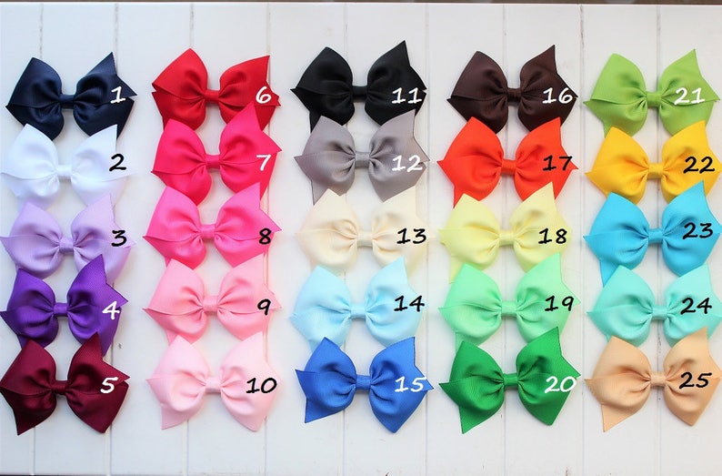 Girl Hair Bow 3.5 Hair Bow Hair Clip Toddler Hair Bow Baby Girl Hair Bow U Choose Colors image 3