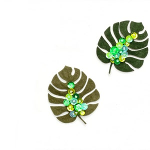 Tropical Leaf Hair Clip/ Headband- Monstera Hair Clip- Hawaiian Hair Clip- Hawaiian Leaf- Gift