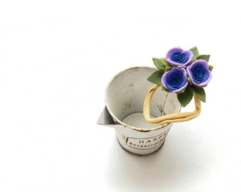Handcrafted Mini Roses Headband: Lavender Purple Floral Hair Clip