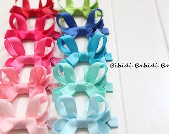 2" Girl Hair Bow – Grosgrain Ribbon Alligator Clip, You Choose Colors