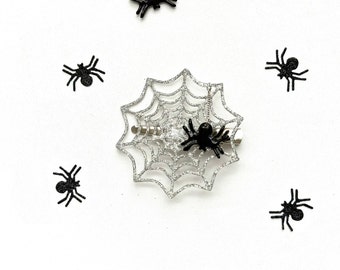 Handcrafted Spiderweb Hair Clip: Resin Halloween Headband