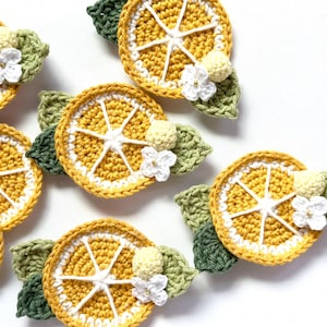 Hand Crochet Lemon Headband or Hair Clip: 100% Cotton