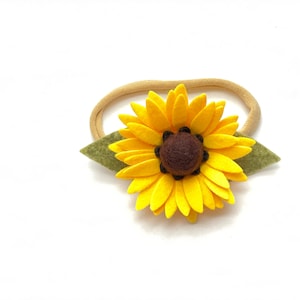 Headband-Sunflower- Yellow Flower- Felt Flower- Sunflower Hair Clip-Baby headband- Girl Headband- Toddler Headband- Newborn Headband- Gift