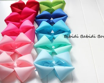 Handcrafted 3" Grosgrain Ribbon Hair Bow: Alligator Clip, U-Choose Colors
