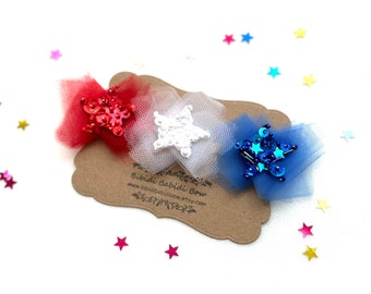 Patriotic Headband-Star Headband- Patriotic Star Headband- Girl Headband- Baby Headband- 4th of July