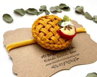Apple Pie Felt Headband or Hair Clip – Thanksgiving Autumn Accessory