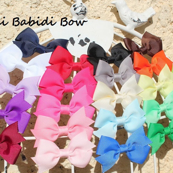 Mini hair bows - set of 8 - baby girl hair bows -  Baby shower gift - 1.00 hair bows -infant hair bows - You can choose colors