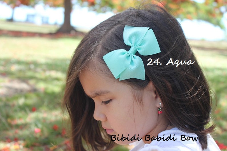 Girl Hair Bow 3.5 Hair Bow Hair Clip Toddler Hair Bow Baby Girl Hair Bow U Choose Colors image 5