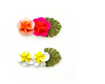 Felt Plumeria Hair Clip – Hawaiian Luau Flower Headband