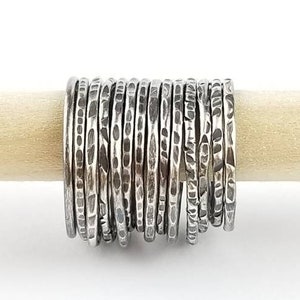 Custom - silver - stacker rings - stacking ring - simple silver ring - hammered band - silver midi ring - free shipping