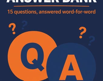 Interview Questions and Answers | 15 Common Interview Questions, Word-for-Word Answers (PDF)
