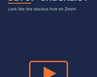 Video Interview Checklist PDF | Zoom Interview Setup Guide, Virtual Interview Tips, Camera Confidence Body Language Prep