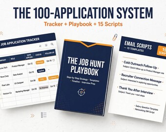 Sales Job Search Bundle | Application Tracker, Playbook & Interview Scripts (Digital Download)