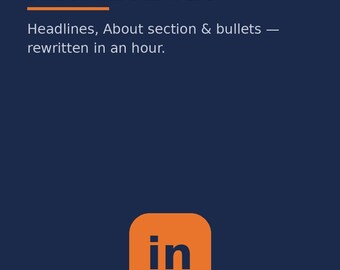 LinkedIn Profile Rewrite Kit PDF | LinkedIn Headline Formulas, About Section Template, Job Seeker Profile Optimization Guide