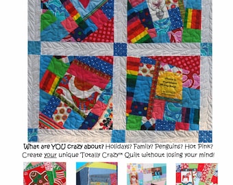 Crazy Quilt Instructions -Totally Crazy Quilt  (downloadable)