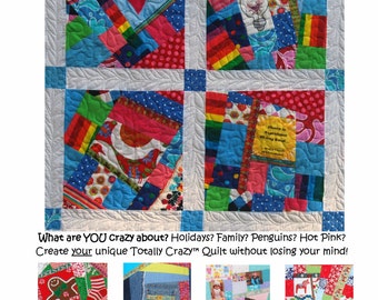 Crazy Quilt Instructions -Totally Crazy Quilt  (downloadable)