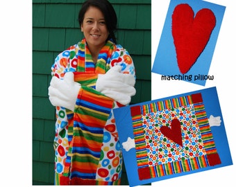 Sewing Pattern for Snuggle Quilt and Heart Pillow (Downloadable)