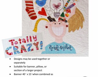 Mönster för Totally Crazy Quilter Banner (nedladdningsbart)