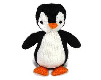 Handknit Stuffed Penguin Plush Toy