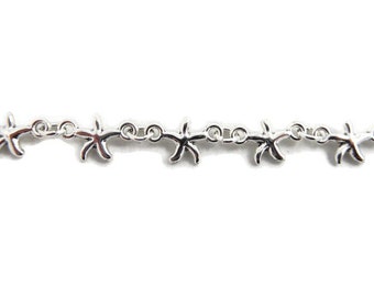 Silver Starfish Link Bracelet