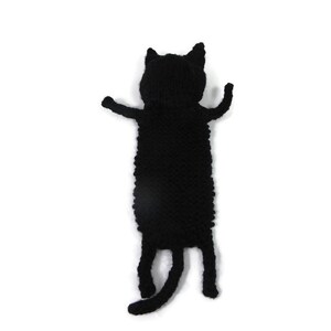 Handknit Black Cat Bookmark Book lovers gift cat lovers gift image 5