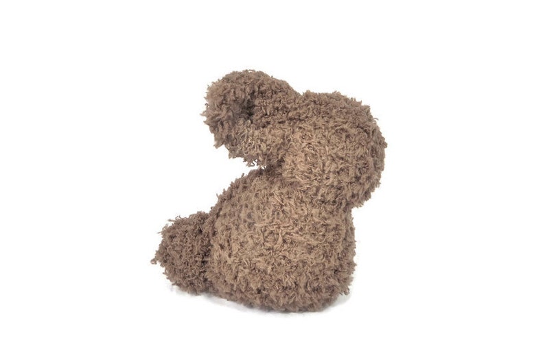 Handknit Stuffed Bunny Rabbit in Black, White, Brown or Gray image 9