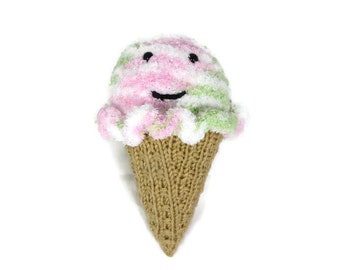 Ice Cream Plush Toy with options for the face