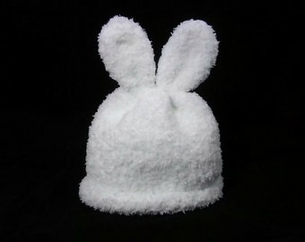 Fuzzy Baby Bunny Hat