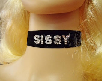 ANY Words Jede Größe Personalisierte Choker Schwarzer Samtkragen