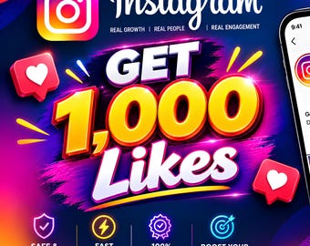 1000 Mi piace su Instagram / Ottieni 1000 Mi piace per post e reel / Promozione Instagram e crescita sui social media