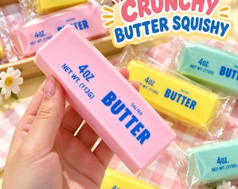 Crunchy Butter Squishy Toy, ASMR Sensory Fidget, Soft Stress Relief (4oz)