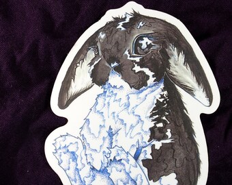 Vinyl waterproof rabbit sticker "Simon!"
