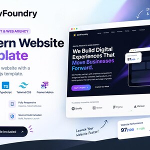 Modelo de site para agência digital Next.js, código-fonte React