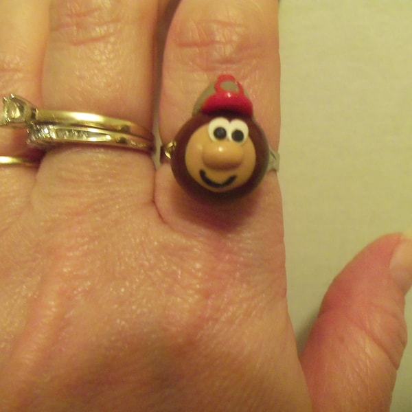 Ohio State Buckeyes Polymer Clay Brutus Ring