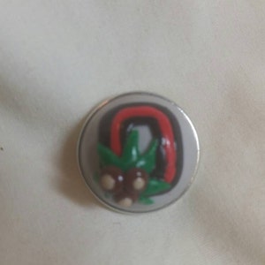 Block O Snap On Jewelry Bead With Buckeyes.  Fits The Popular Brands