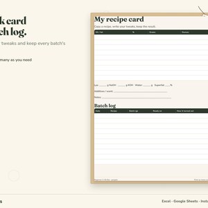 beginner soap recipe printable blank recipe card and batch log page
