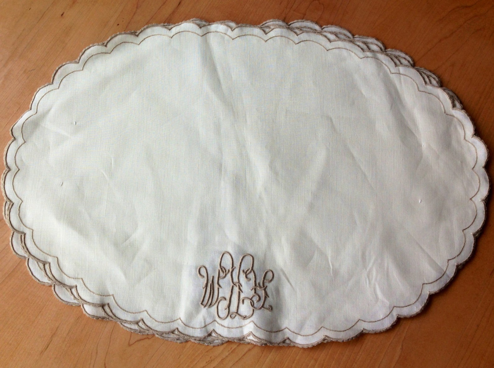 Vintage Madeira Linen Placemats Made in Portugal Embroidered Etsy