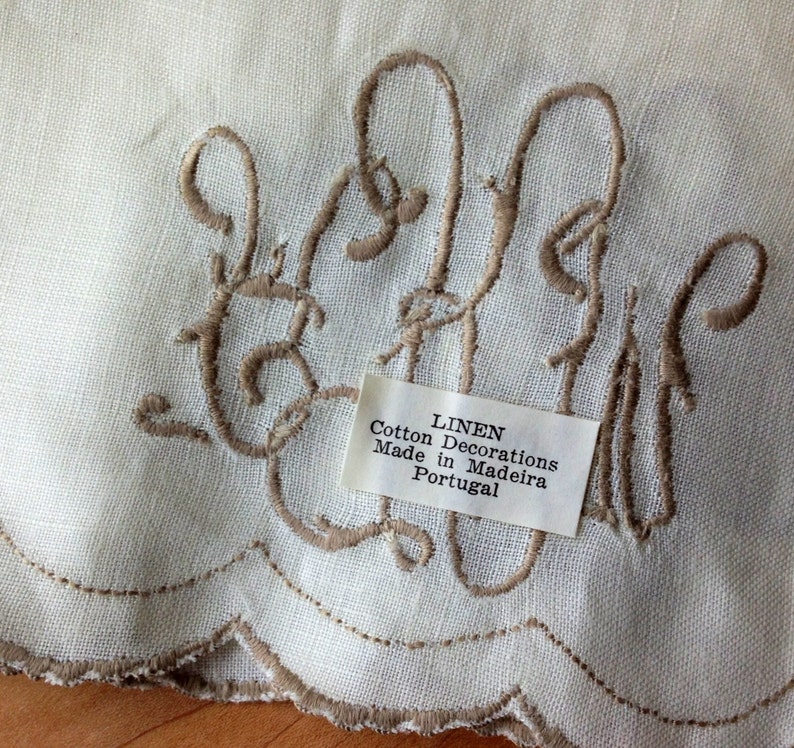 Vintage Madeira Linen Placemats Made in Portugal Embroidered Etsy