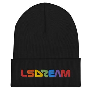 LSDREAM Embroidered Rainbow Beanie