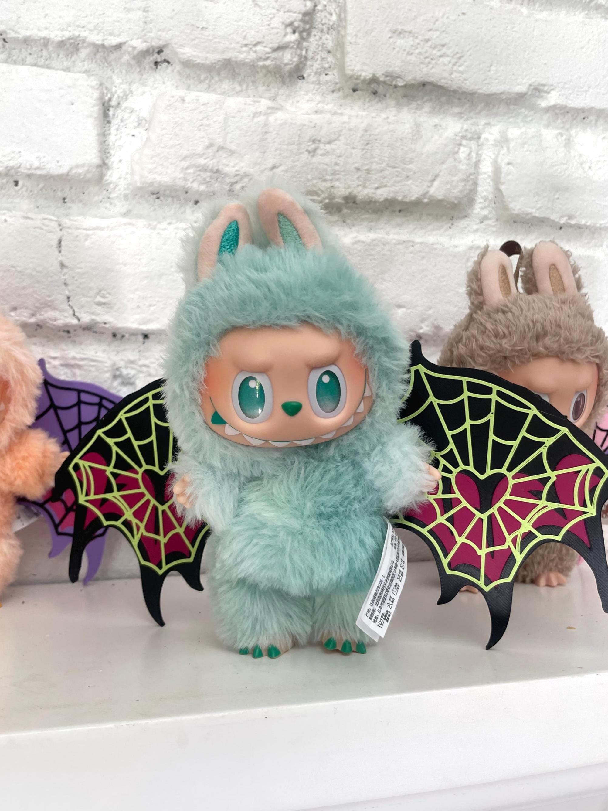Labubu Bat Wings Costume: Heart Spider Web, Plush Halloween