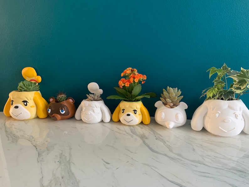 Animal Crossing Planter Isabelle Pot Etsy