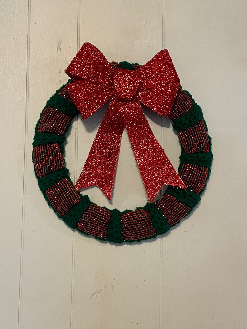 Christmas Ribbon Wreath Etsy