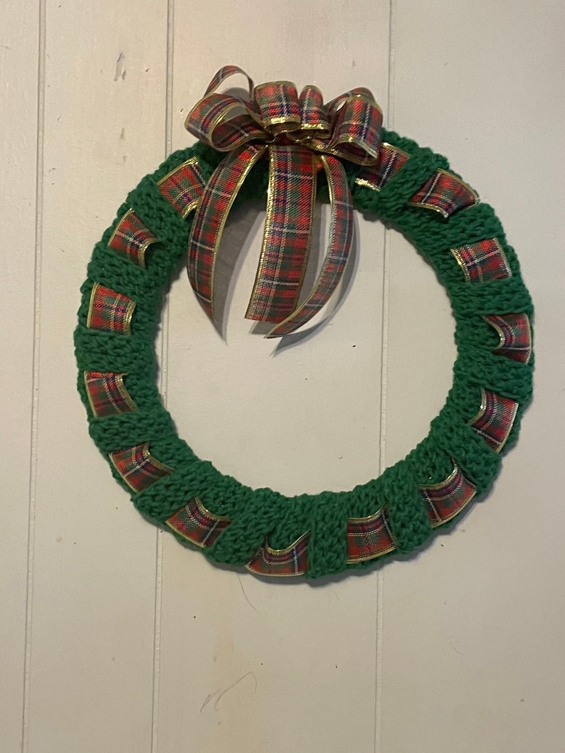 Christmas Ribbon Wreath Etsy