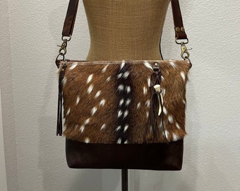 Axis Deer Hide Purse/Crossbody