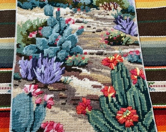 Needlepoint Cactus Purse or Pillow