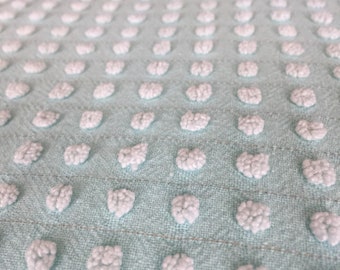 Aqua Morgan Jones Lurex Popcorn Chenille Bedspread