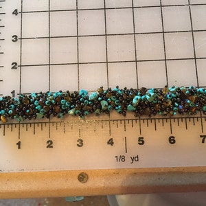 Boho Beaded Turquoise and Brown Bracelet